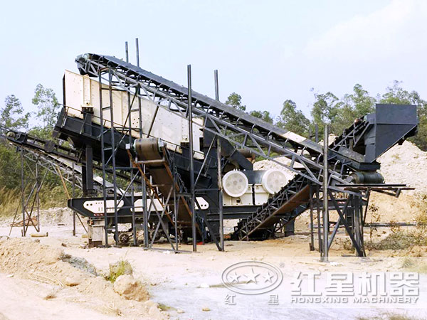 河卵石自動(dòng)破碎機(jī)廣東用戶現(xiàn)場(chǎng)