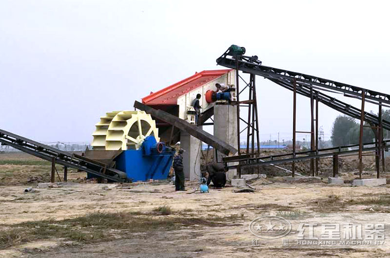 山東客戶(hù)洗砂機(jī)作業(yè)圖