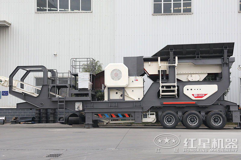 顎式輪胎流動石子破碎機產品直拍圖