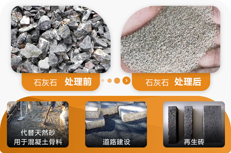 石灰石可以制砂，且用途廣泛